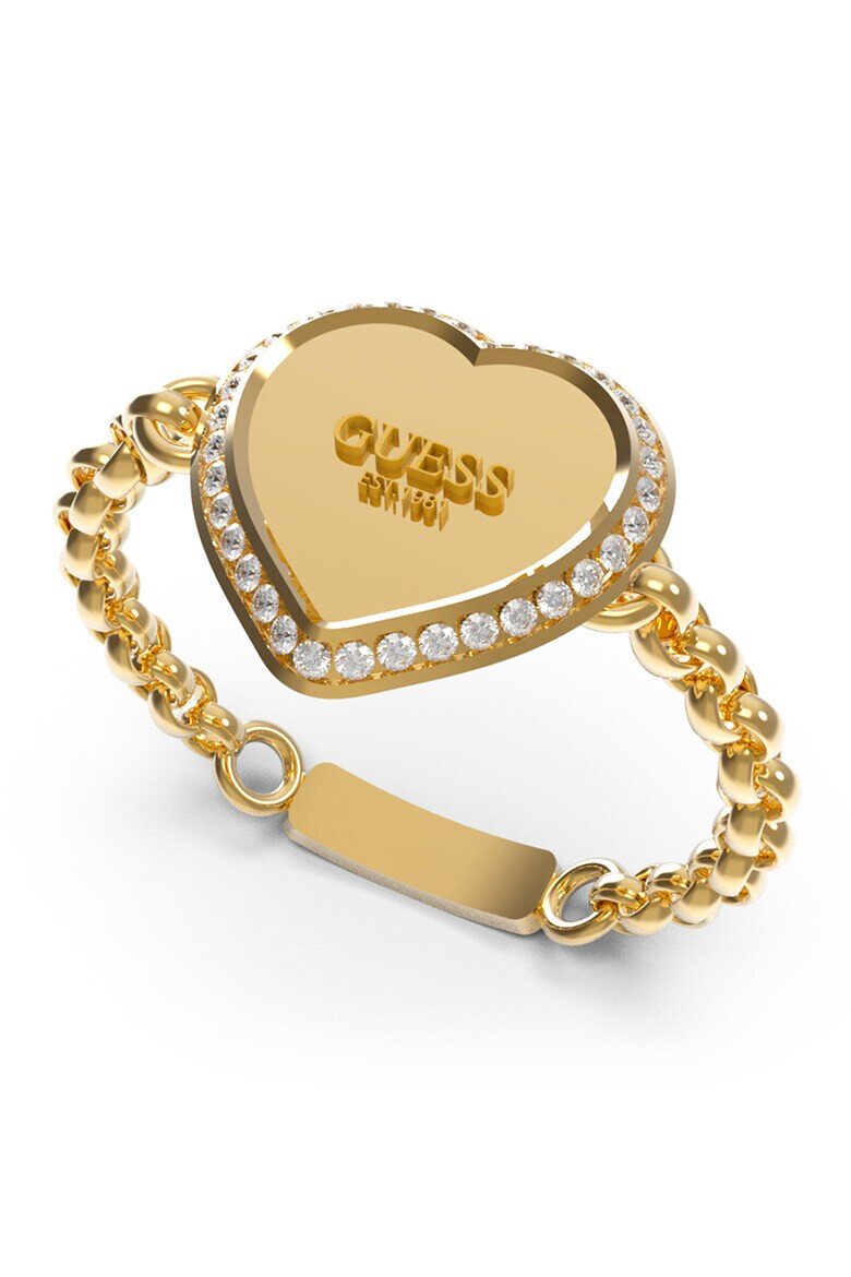 Guess Пръстен от неръждаема стомана със сърцевидна форма - Pepit.bg