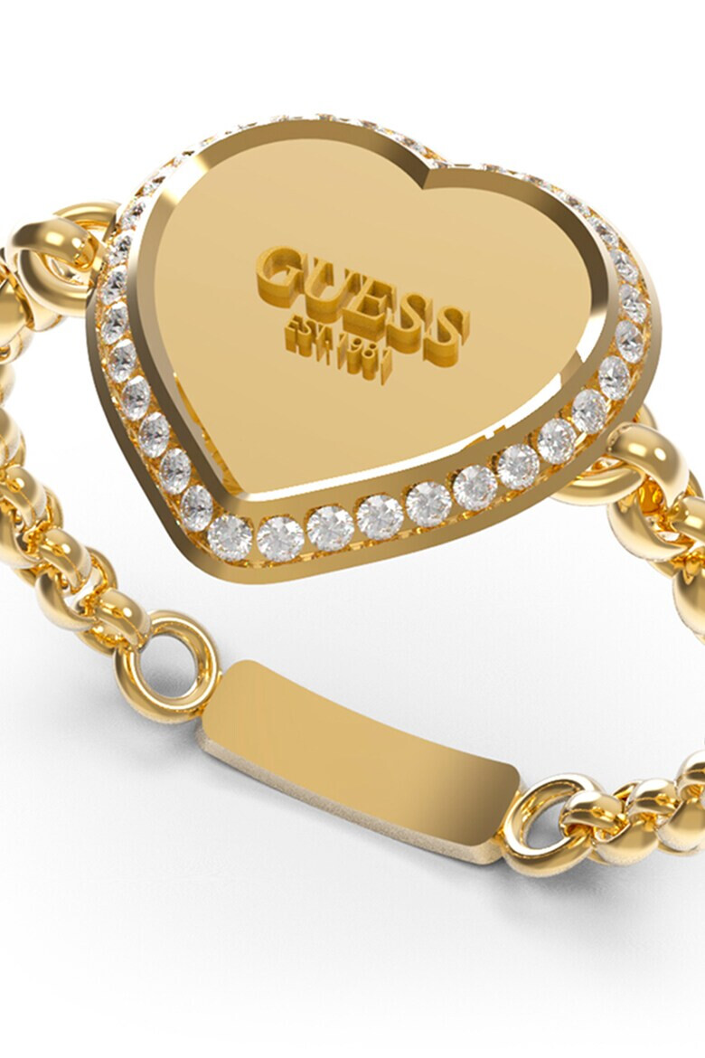 Guess Пръстен от неръждаема стомана със сърцевидна форма - Pepit.bg