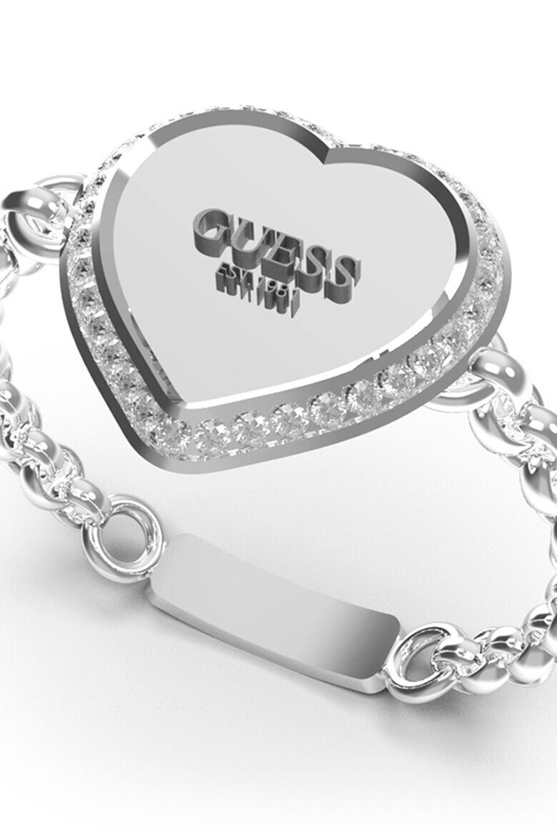 Guess Пръстен от неръждаема стомана със сърцевидна форма - Pepit.bg
