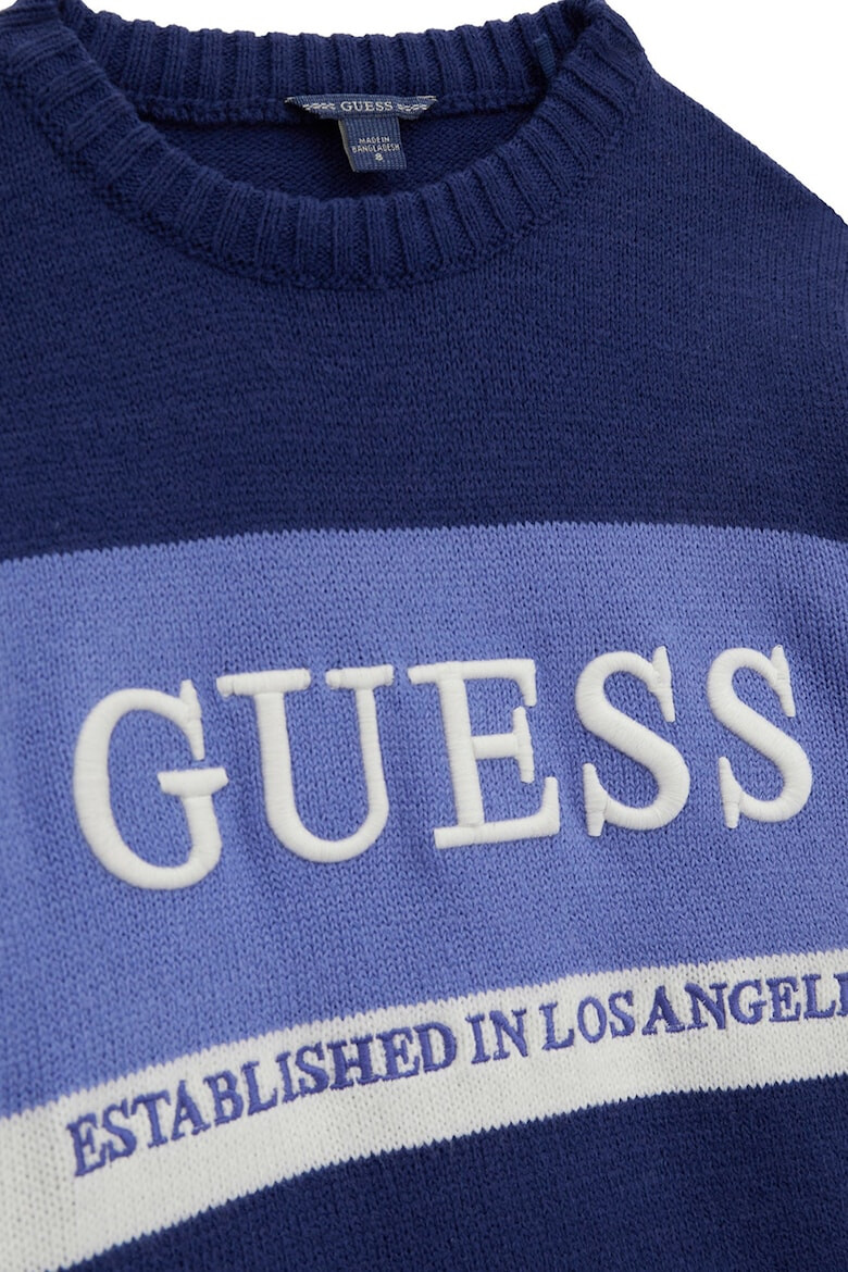 GUESS KIDS GUESS Пуловер с овално деколте и бродирано лого - Pepit.bg