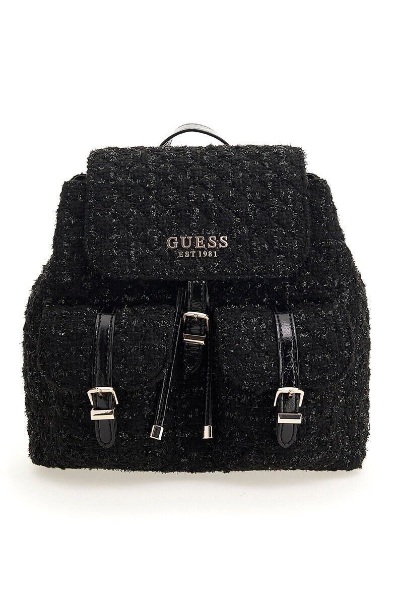 Guess Раница Adam от туид с капаче - Pepit.bg