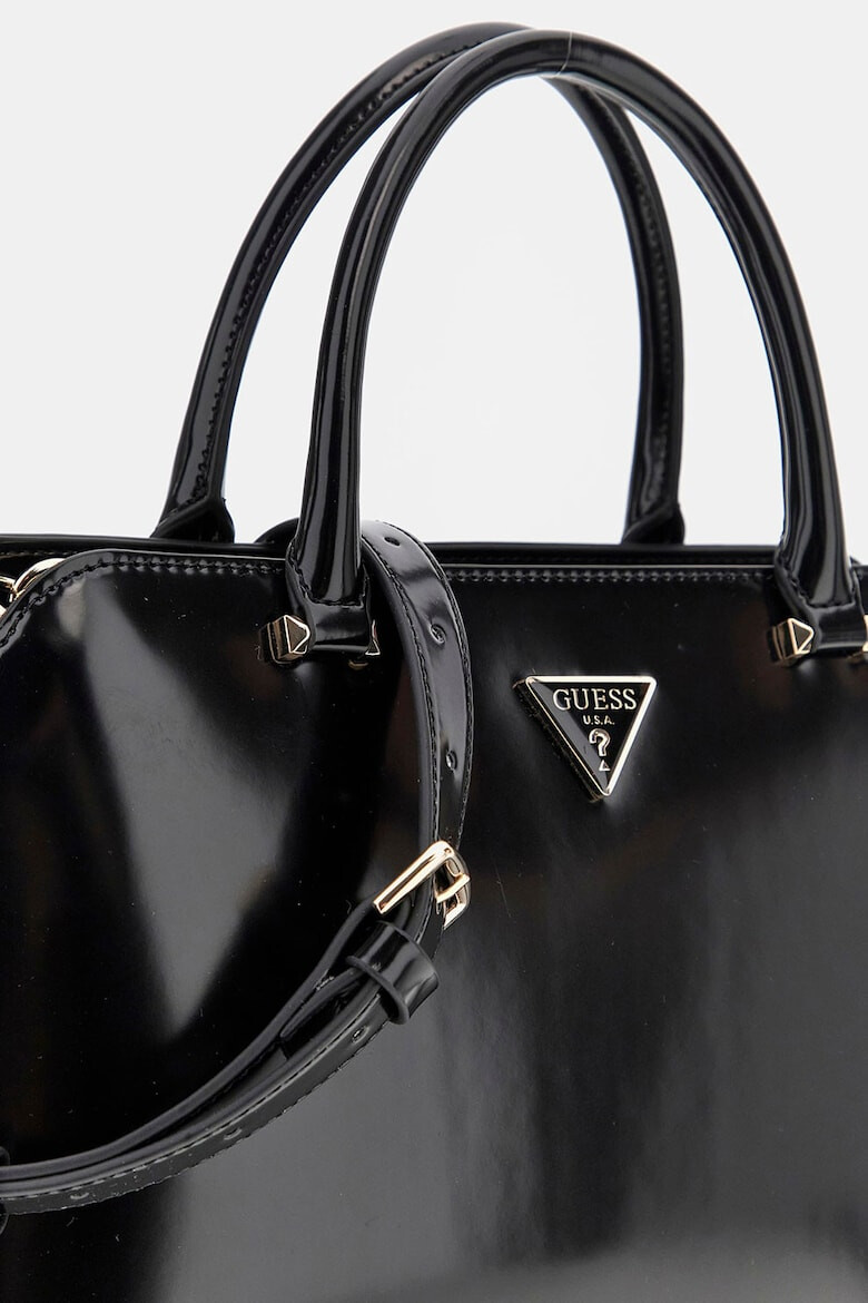 GUESS Ръчна лачена чанта Arnela - Pepit.bg