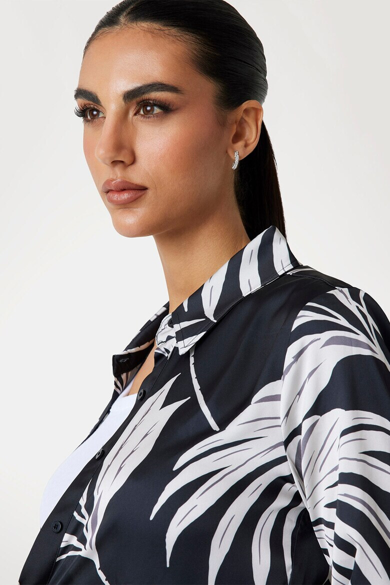 GUESS Риза с десен - Бял/Черен - Pepit.bg