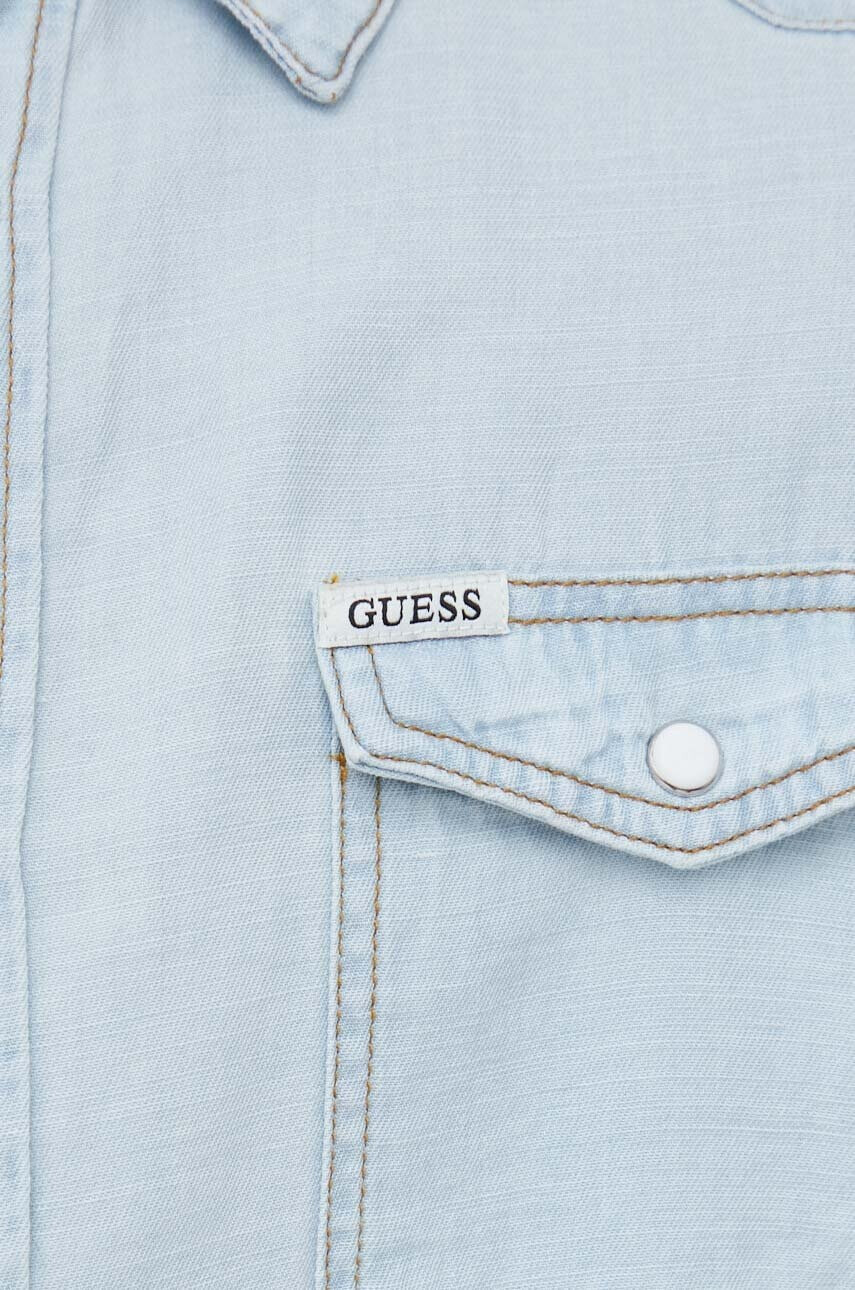 GUESS Риза с лен - Pepit.bg