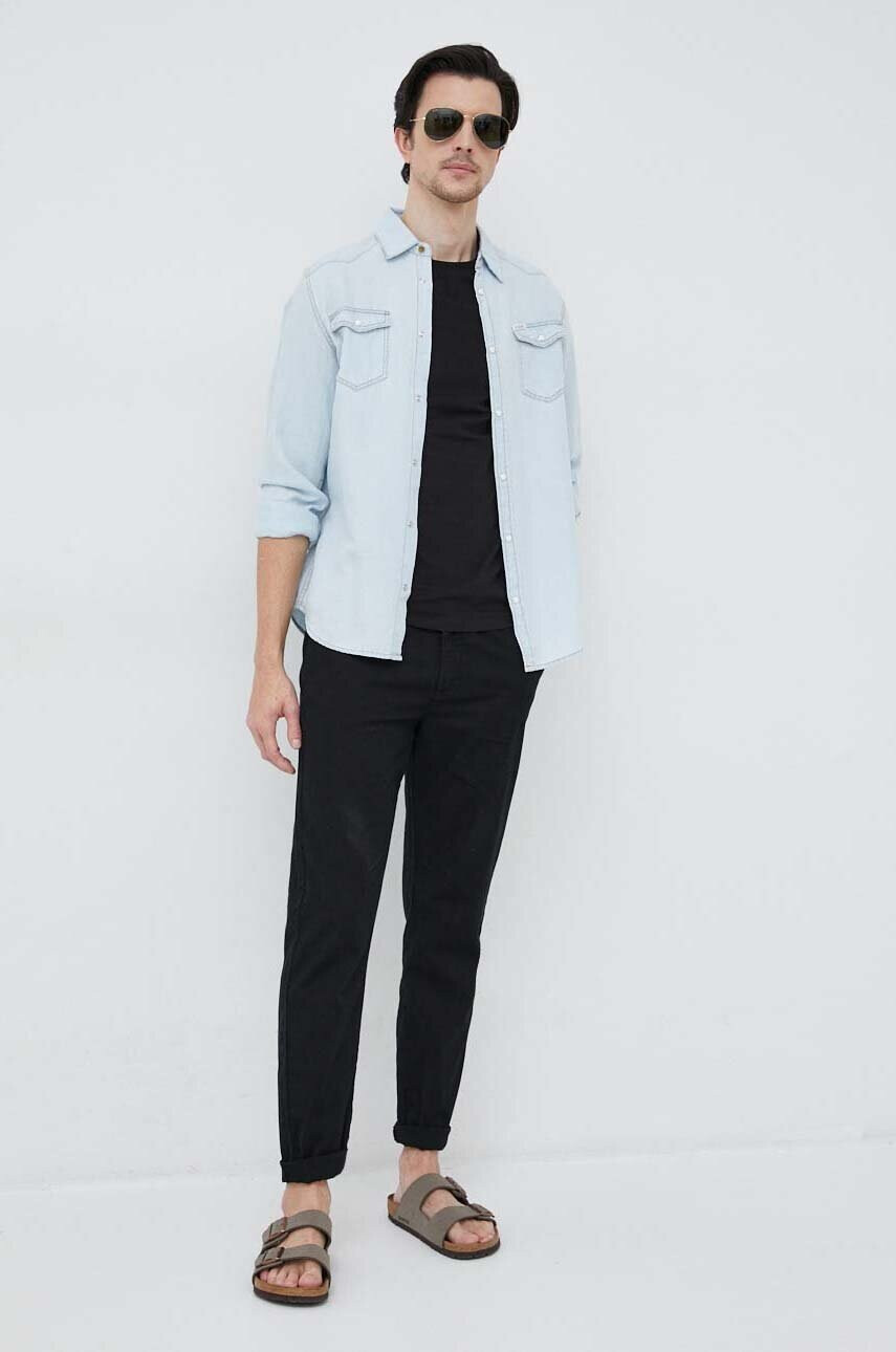 GUESS Риза с лен - Pepit.bg