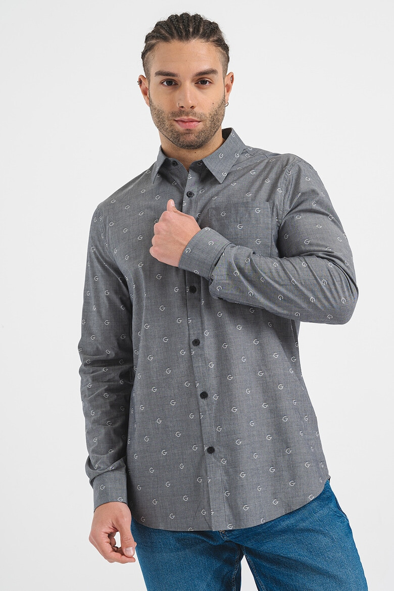 GUESS Риза с модал - Сив - Pepit.bg