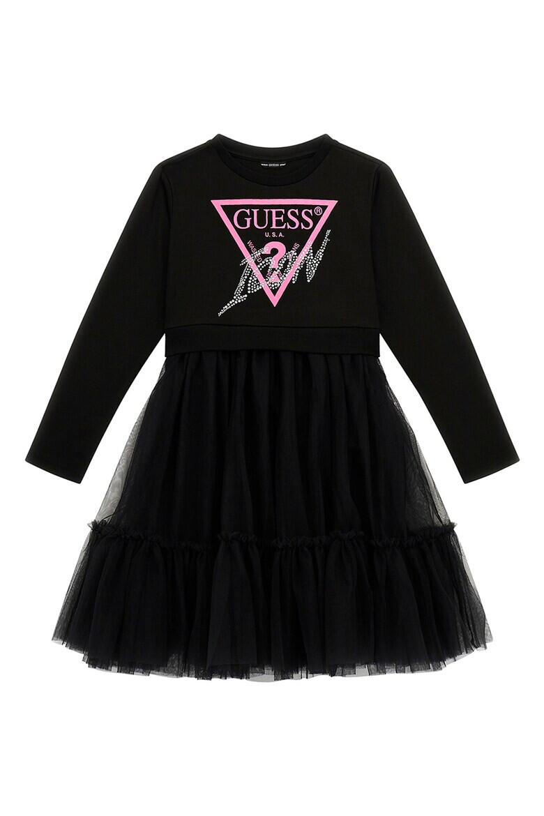 GUESS KIDS Рокля с тюл и лого - Pepit.bg