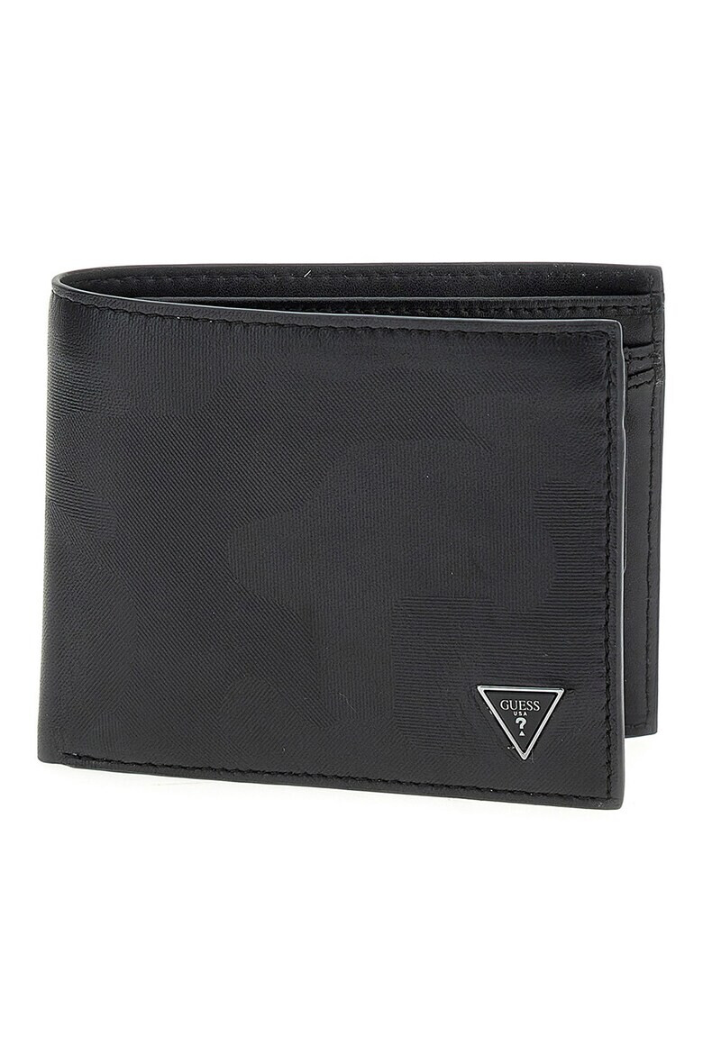 GUESS Сгъваем кожен портфейл Mito с лого - Pepit.bg