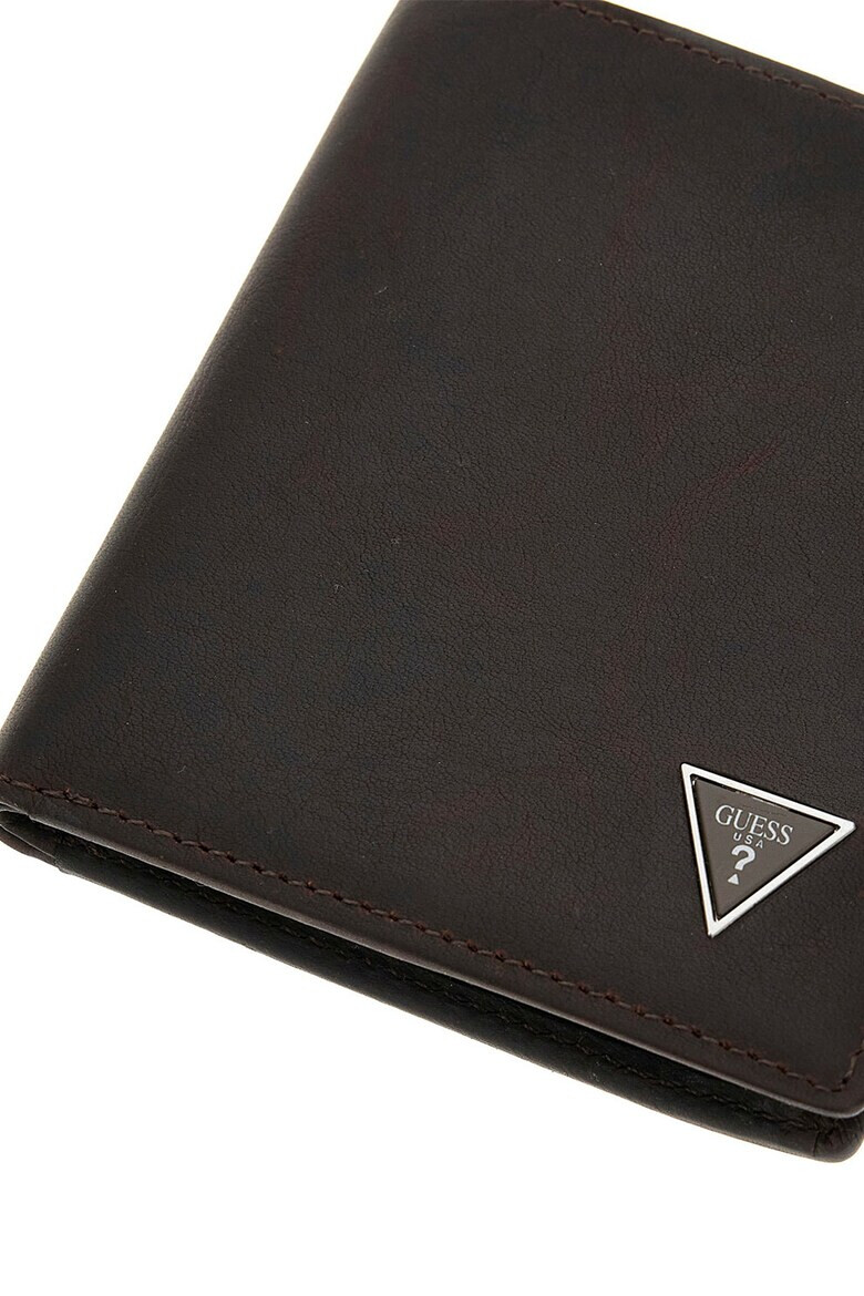 GUESS Сгъваем кожен портфейл с лого - Pepit.bg