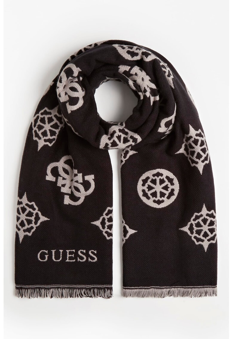 Guess Шал с лого и ресни - Pepit.bg