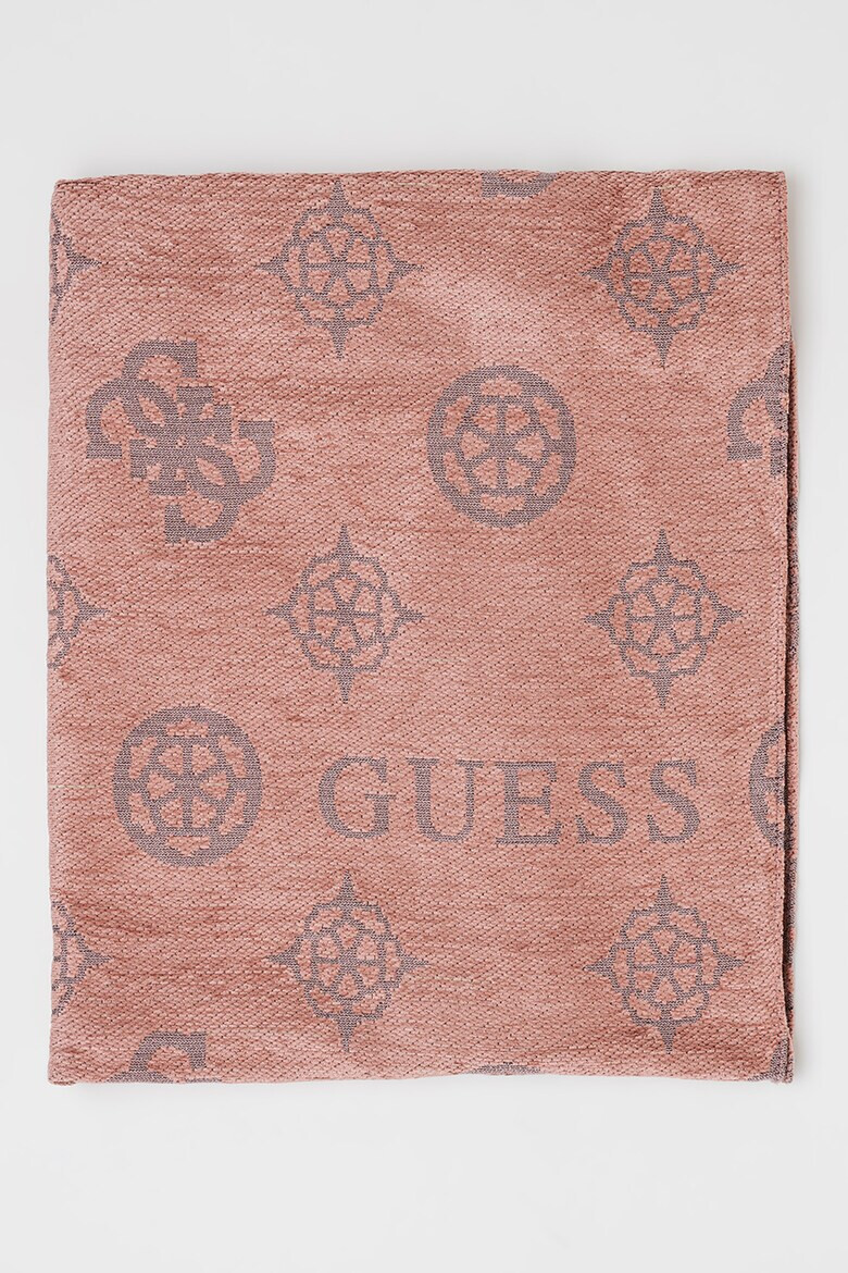 GUESS Шал с принт и лого - Pepit.bg