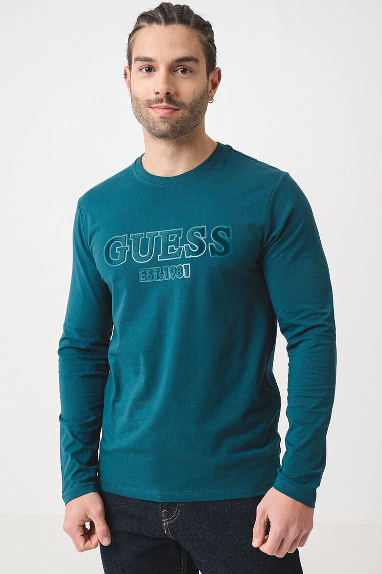GUESS Слим блуза с лого - Pepit.bg