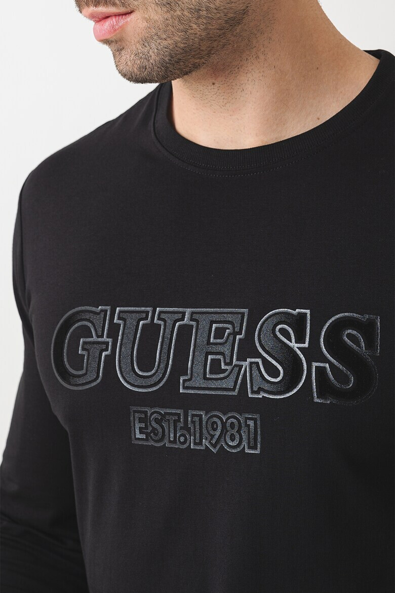 GUESS Слим блуза с лого - Pepit.bg