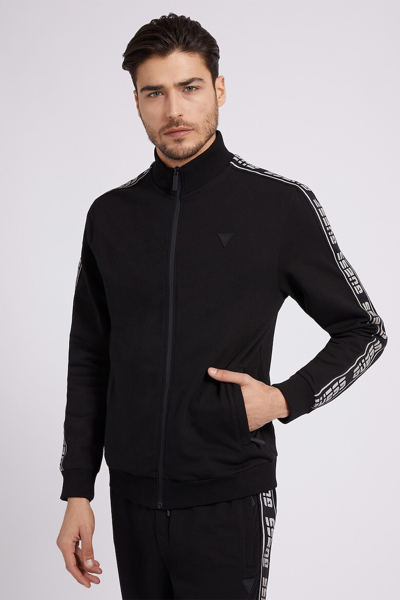 GUESS Спортна блуза с цип - Черен - Pepit.bg