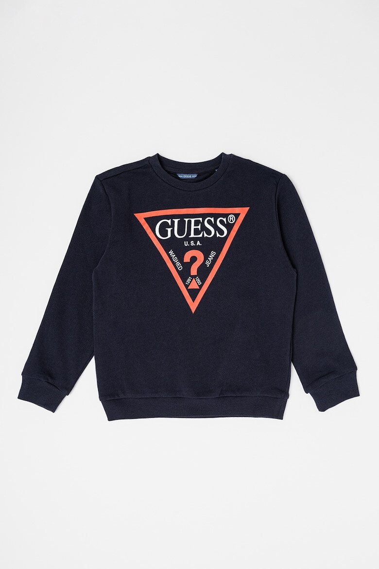 GUESS KIDS GUESS Суитшърт с лого и овално деколте - Pepit.bg