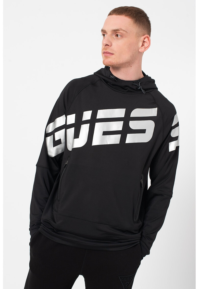 Guess Суитшърт Arden Scuba с качулка и лого - Pepit.bg
