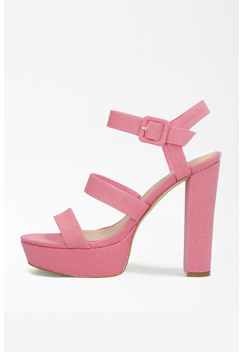 Guess Текстилни сандали с висок ток - Pepit.bg