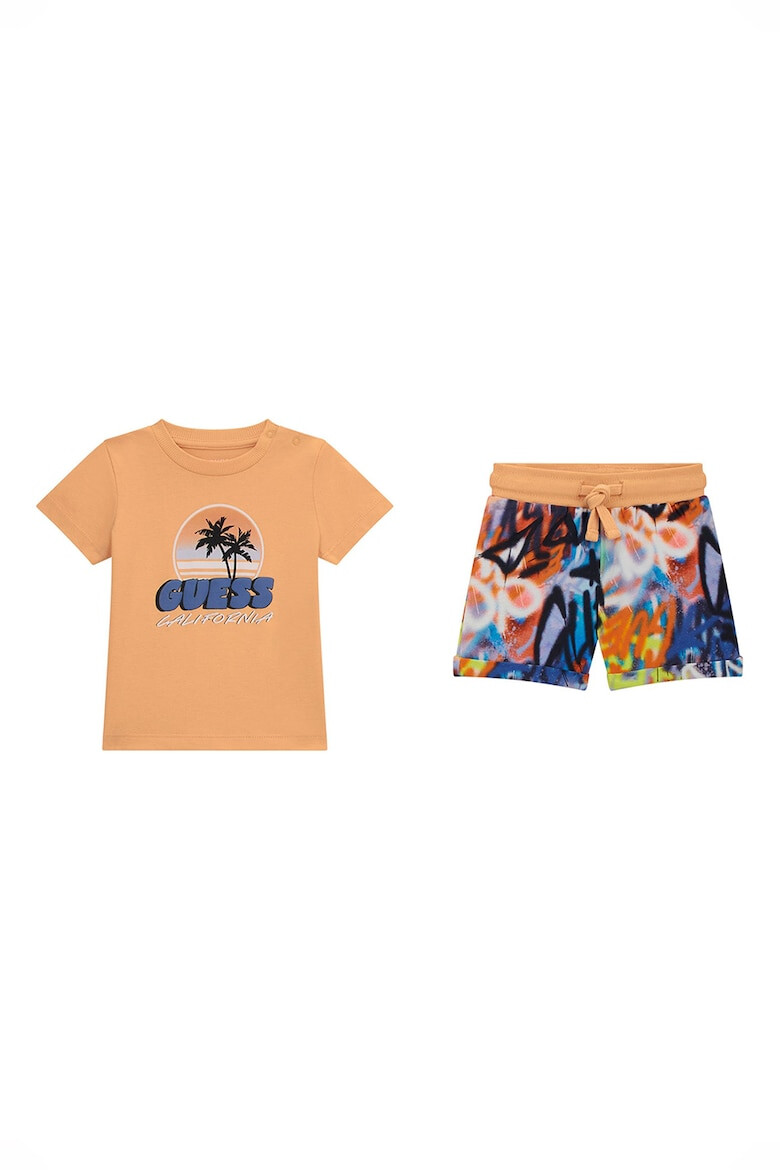 GUESS KIDS Тениска и шорти с шарка - 2 части - Pepit.bg