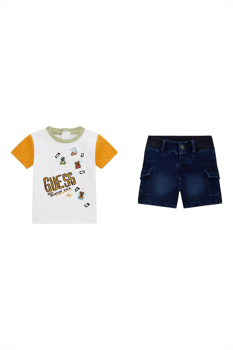 GUESS KIDS Guess - Тениска и шорти със захабен ефект - 2 части - Pepit.bg