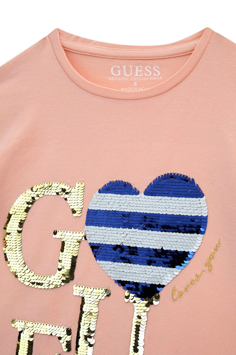GUESS KIDS Тениска с лого от пайети - Pepit.bg