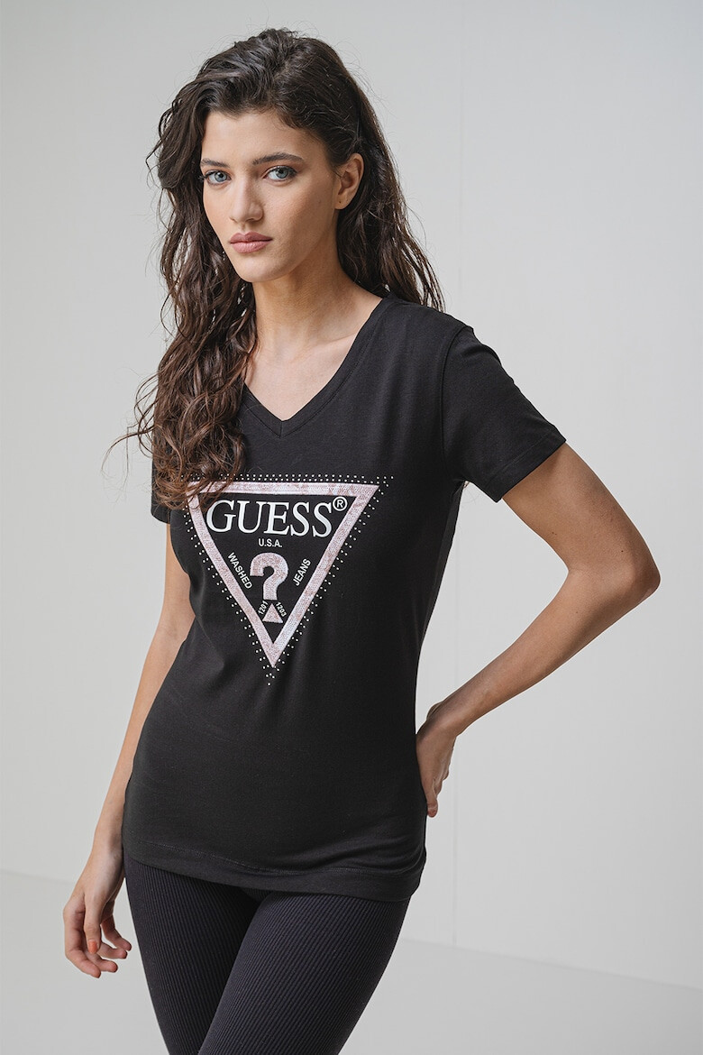 GUESS Тениска с шпиц - Pepit.bg