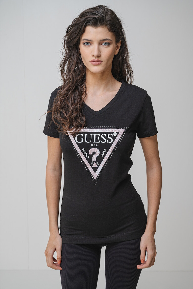 GUESS Тениска с шпиц - Pepit.bg