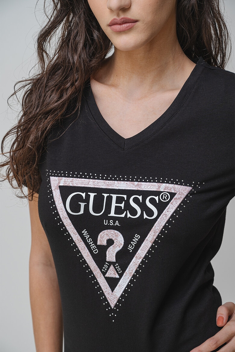 GUESS Тениска с шпиц - Pepit.bg
