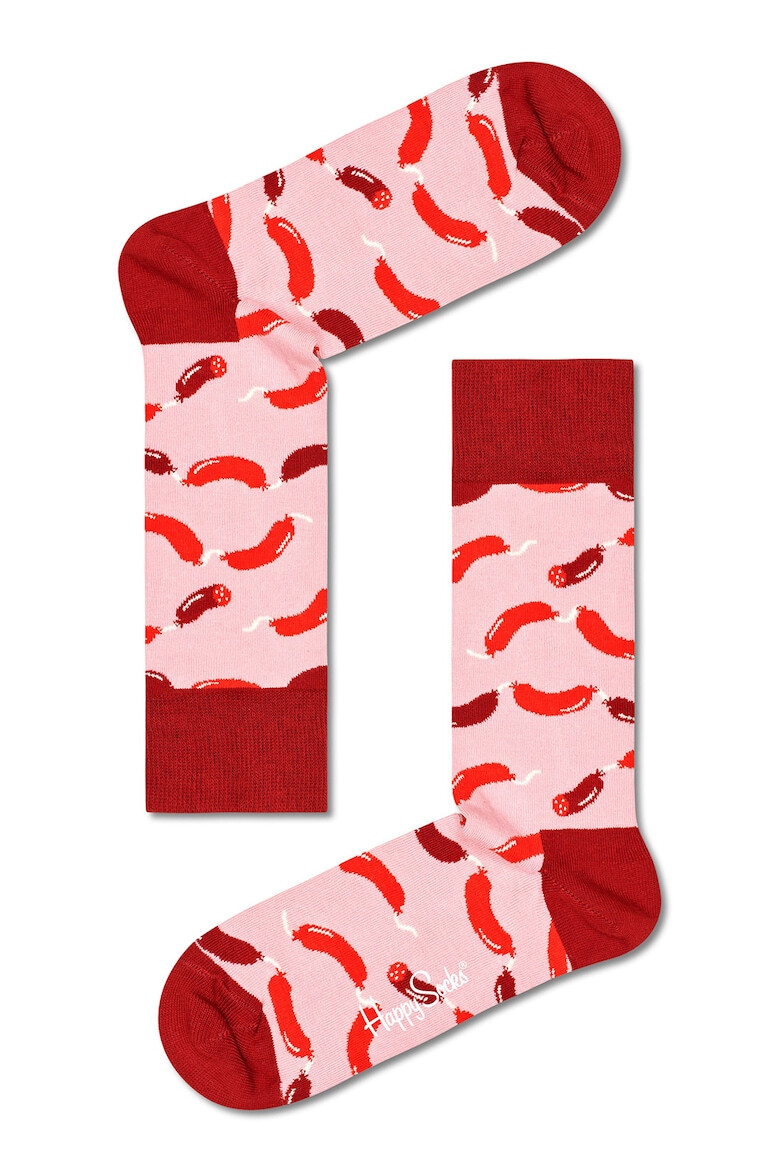 Happy Socks Унисекс дълги чорапи с десен - 3 чифта - Pepit.bg