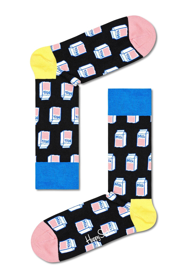 Happy Socks Унисекс дълги чорапи с десен - 3 чифта - Pepit.bg