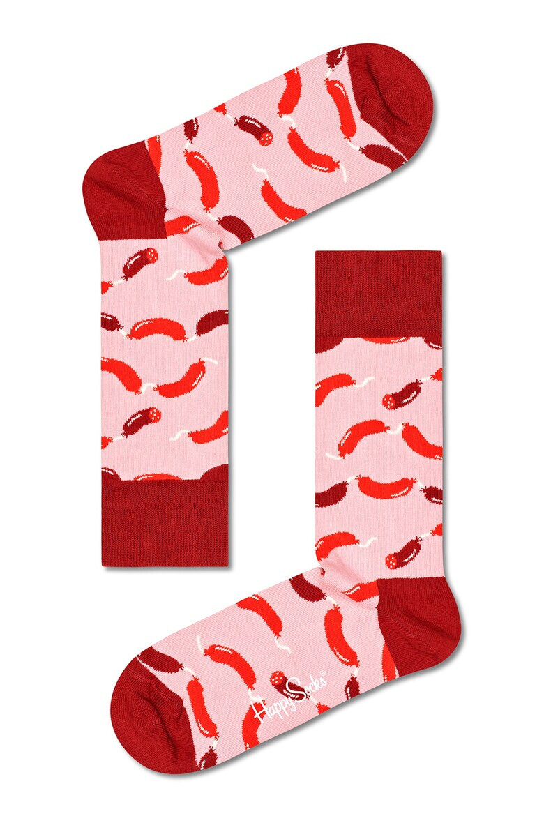 Happy Socks Унисекс дълги чорапи с десен - 3 чифта - Pepit.bg
