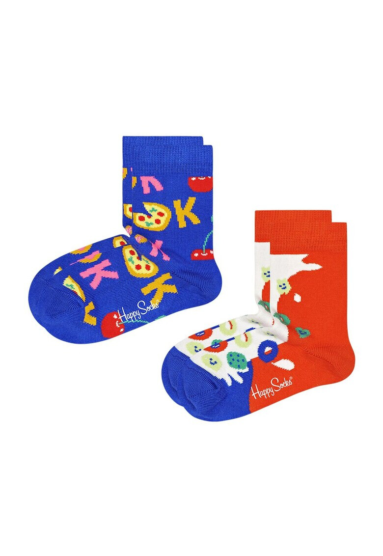 Happy Socks Чорапи с фигурална щампа - 2 чифта - Pepit.bg