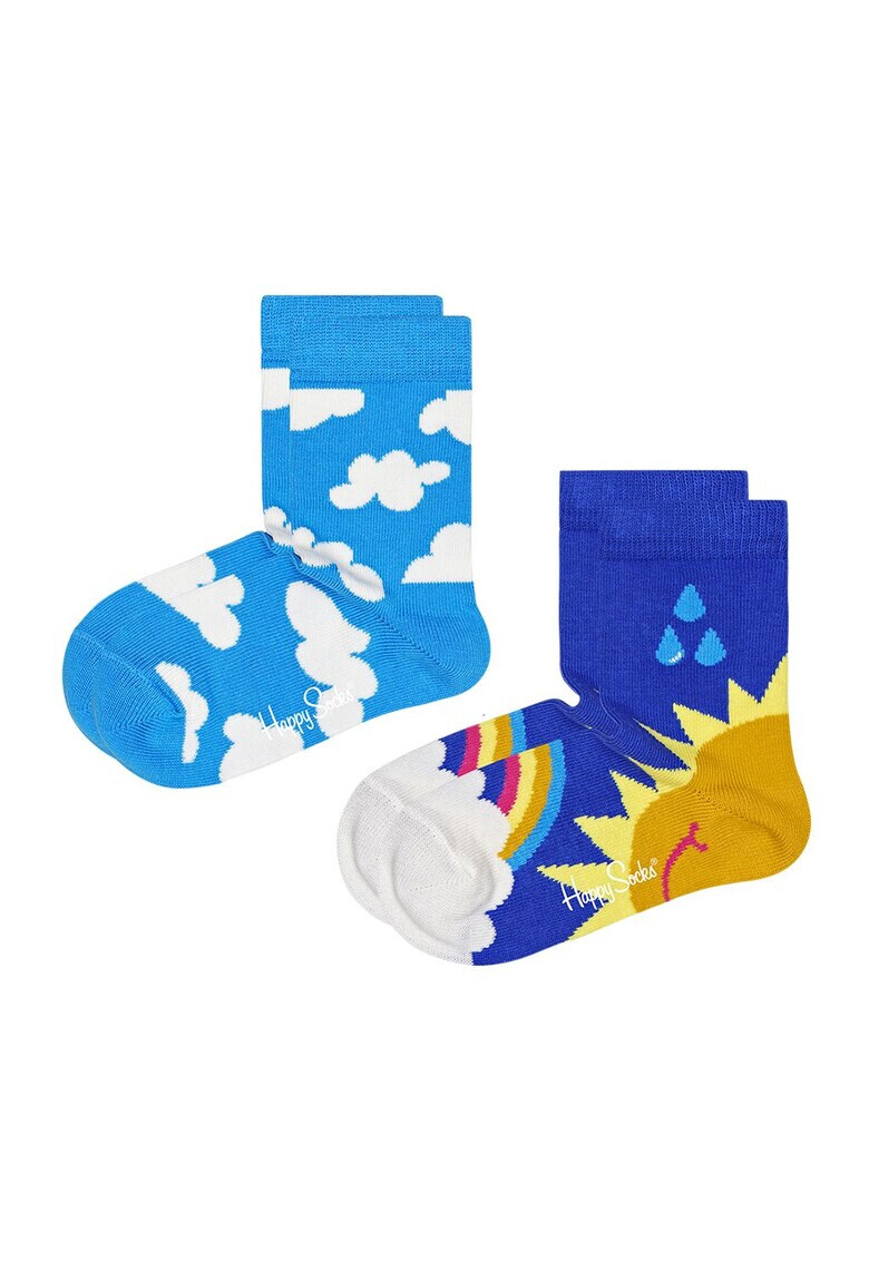 Happy Socks Чорапи с фигурална щампа - 2 чифта - Pepit.bg