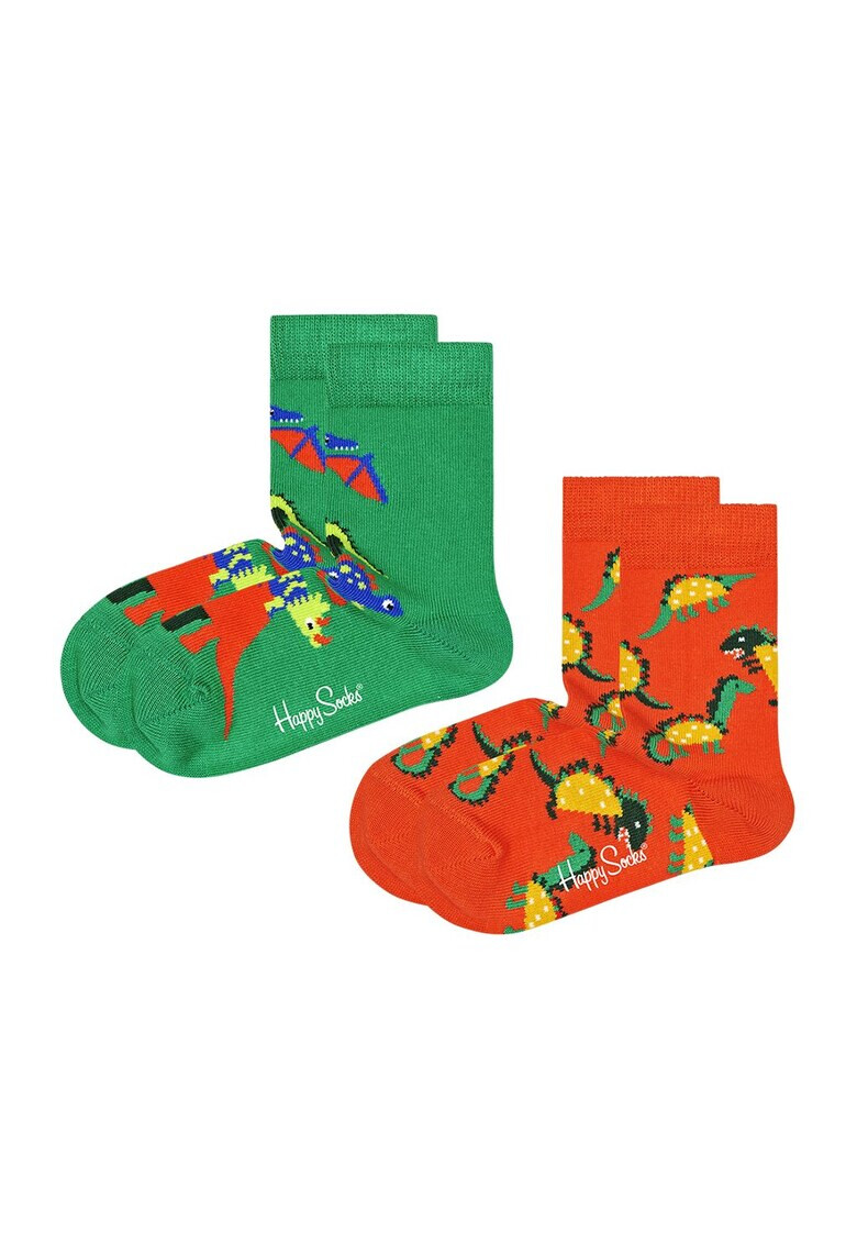 Happy Socks Чорапи с фигурална щампа - 2 чифта - Pepit.bg