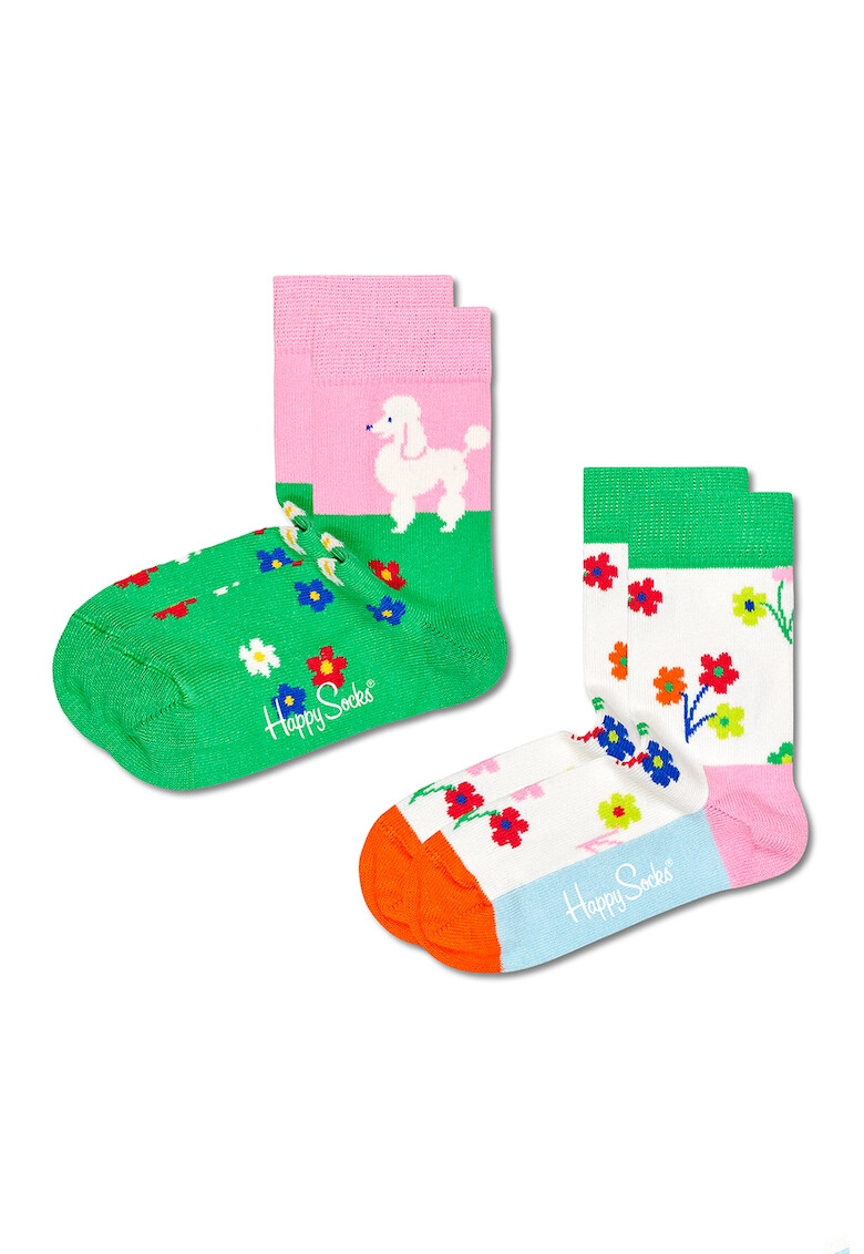 Happy Socks Чорапи с флорална шарка - 2 чифта - Pepit.bg