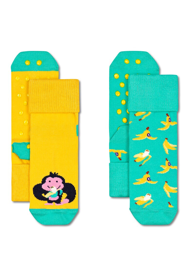 Happy Socks Чорапи с гумирано стъпало - 2 чифта - Pepit.bg