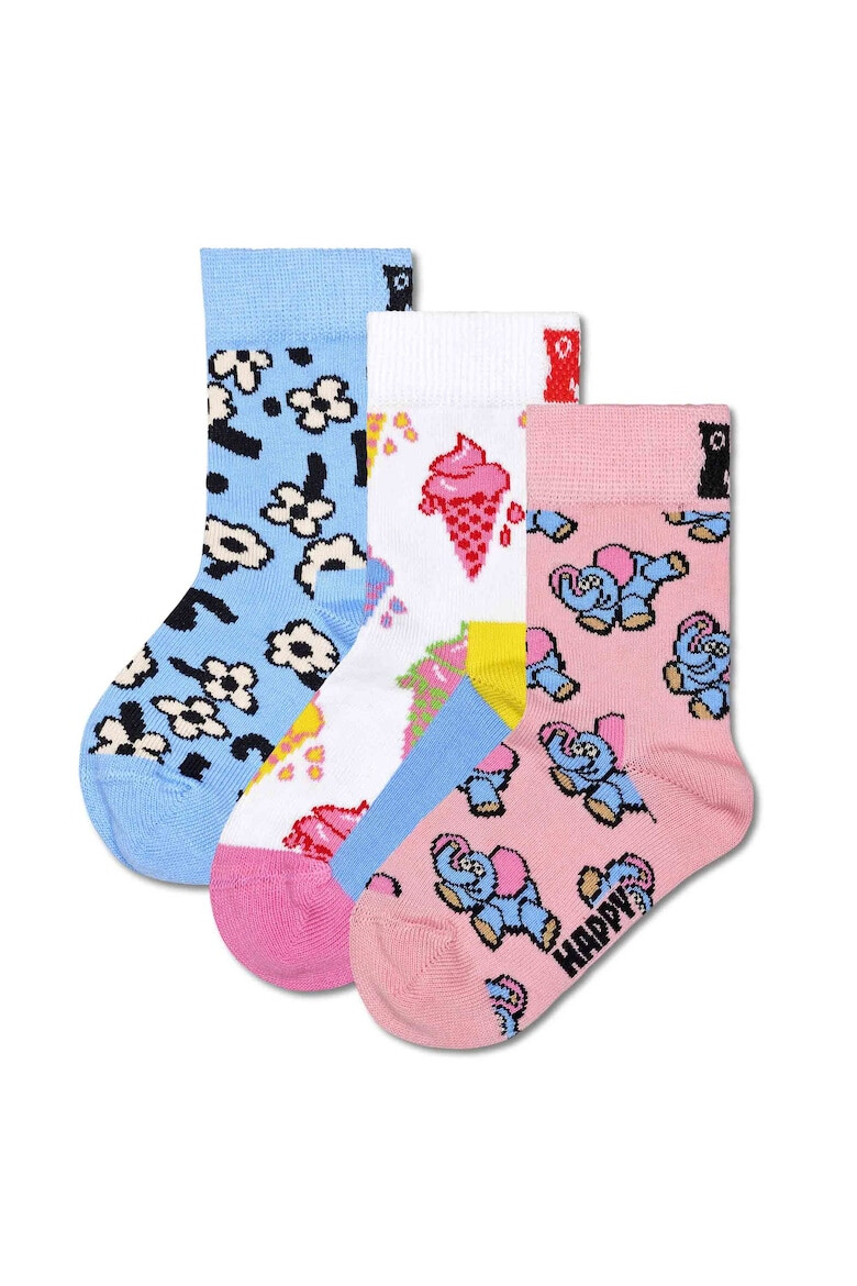 Happy Socks Чорапи с органичен памук - 3 чифта - Pepit.bg