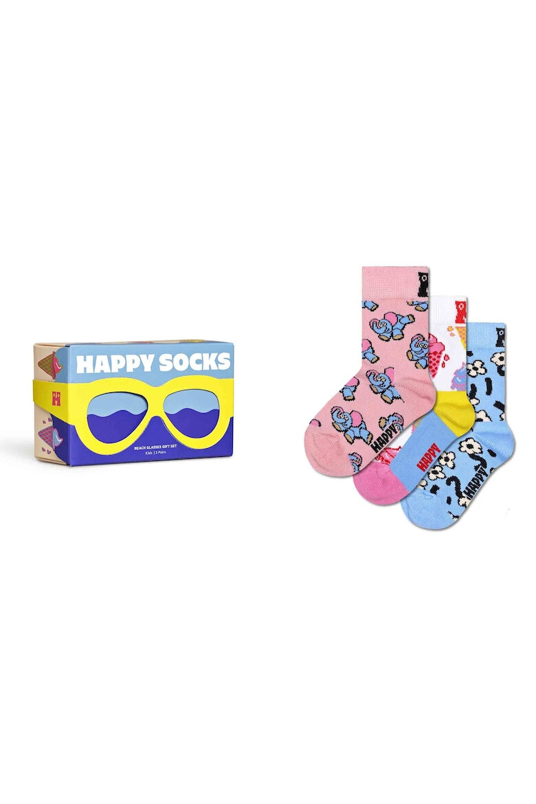 Happy Socks Чорапи с органичен памук - 3 чифта - Pepit.bg