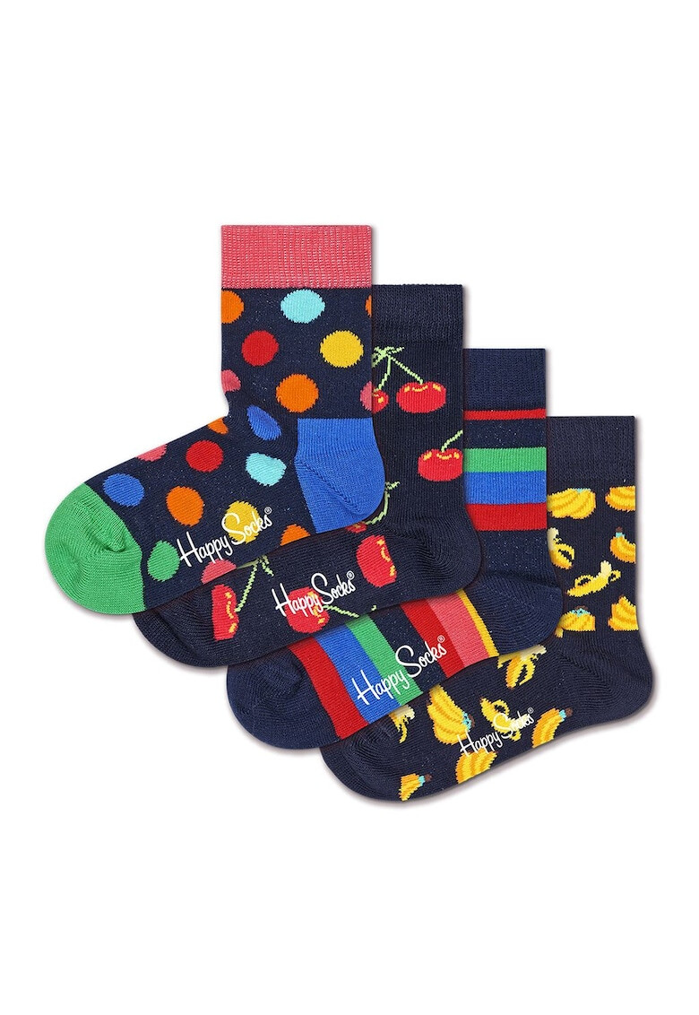 Happy Socks Чорапи с разнородна шарка - 4 чифта - Pepit.bg