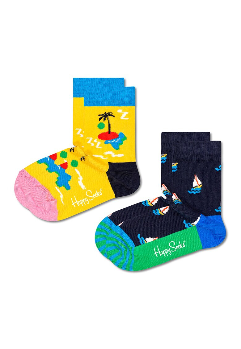 Happy Socks Десенирани чорапи - 2 чифта - Pepit.bg