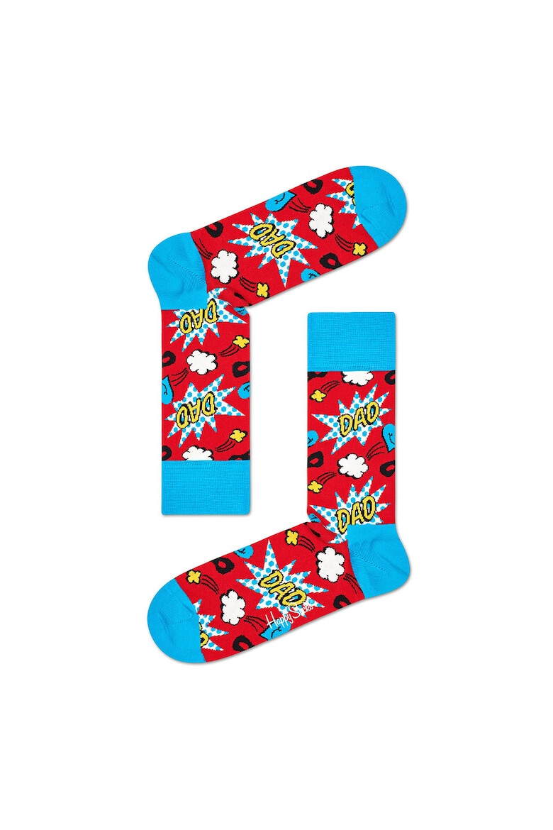 Happy Socks Десенирани чорапи - 3 чифта - Pepit.bg