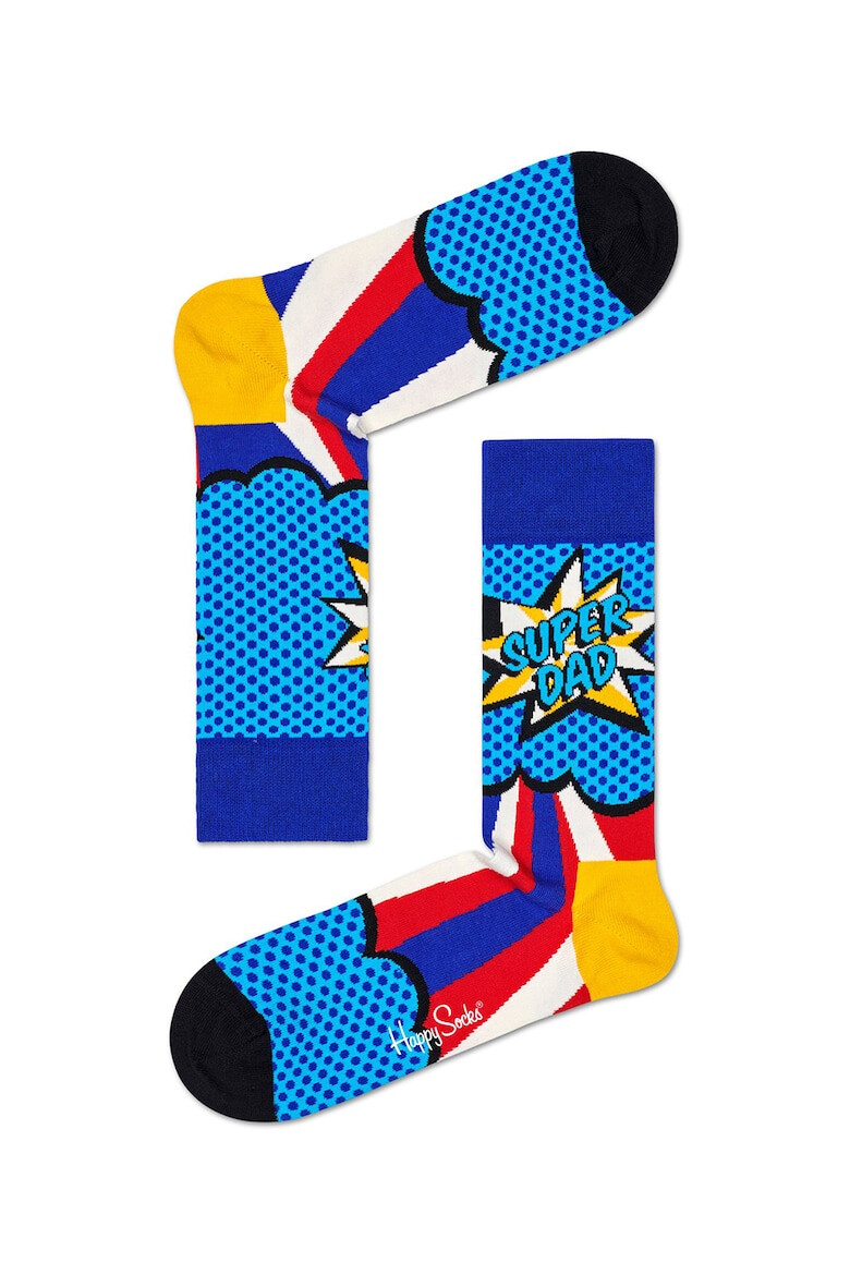 Happy Socks Десенирани чорапи - 3 чифта - Pepit.bg