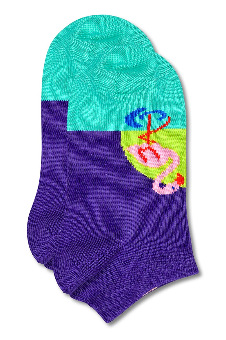 Happy Socks Десенирани чорапи с памук - 2 чифта - Pepit.bg