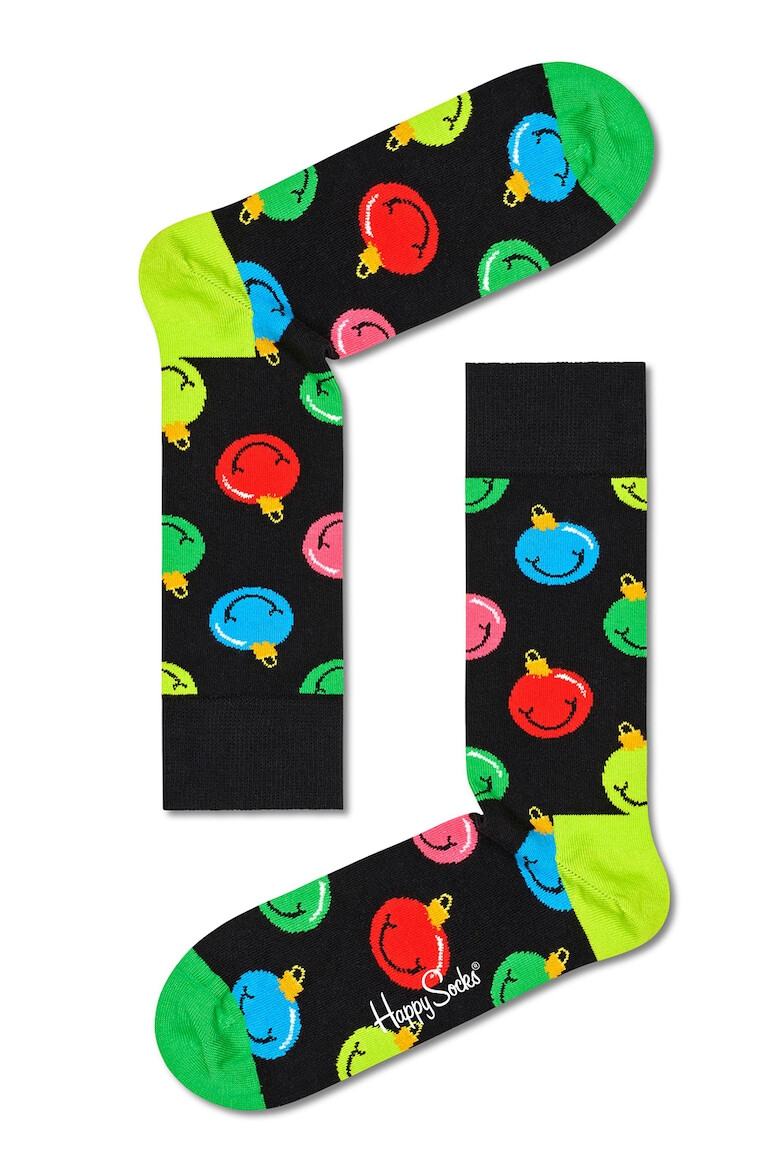 Happy Socks Десенирани дълги чорапи - 3 чифта - Pepit.bg