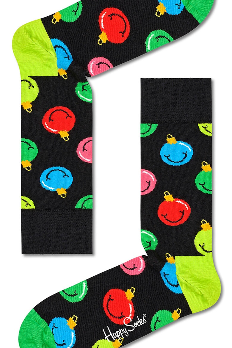 Happy Socks Десенирани дълги чорапи - 3 чифта - Pepit.bg