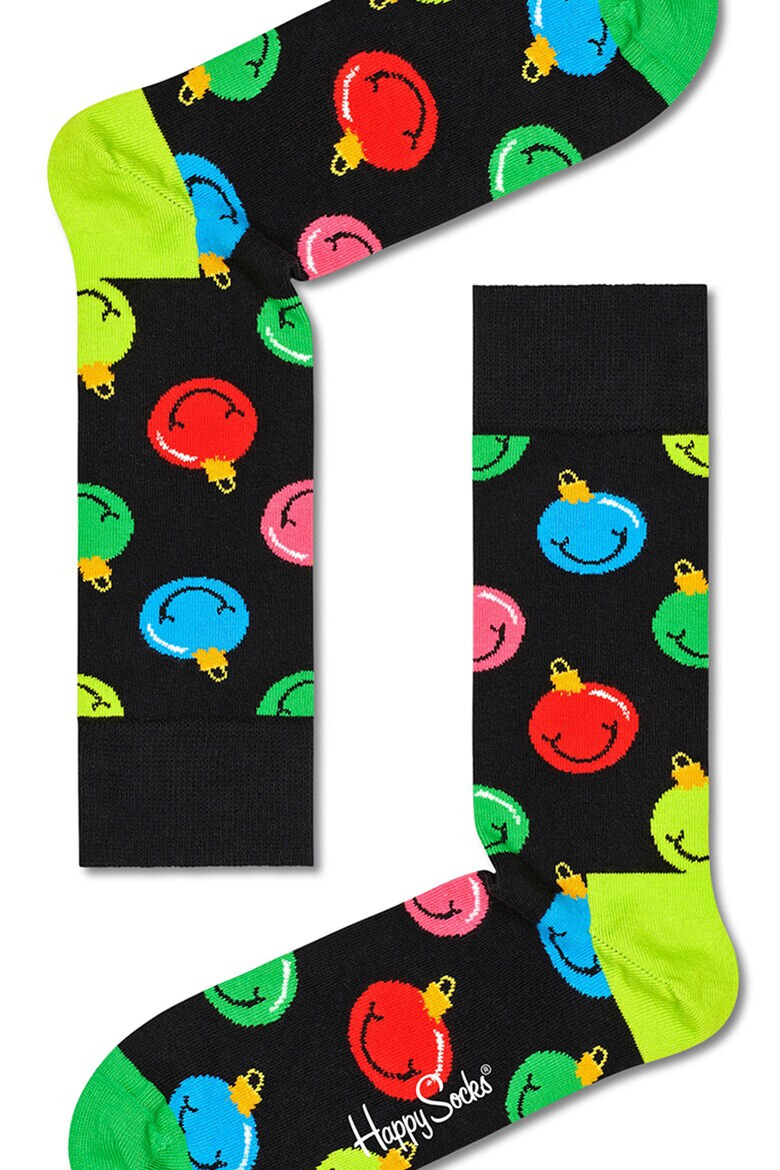 Happy Socks Десенирани дълги чорапи - 4 чифта - Pepit.bg