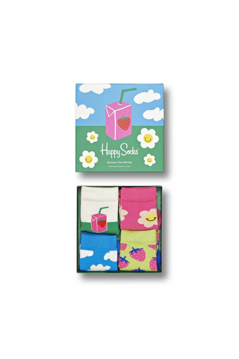 Happy Socks Дълги чорапи с десен - 4 чифта - Pepit.bg
