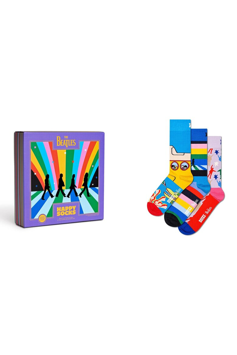 Happy Socks Дълги чорапи с принт - 3 чифта - Pepit.bg