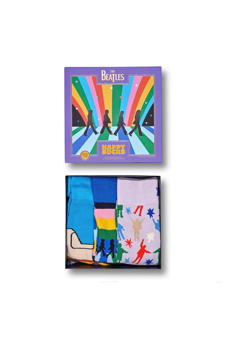 Happy Socks Дълги чорапи с принт - 3 чифта - Pepit.bg