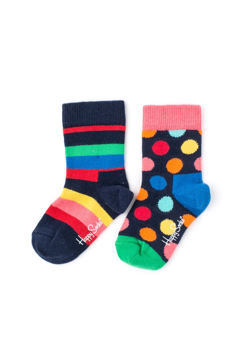 Happy Socks Комплект чорапи на райе 2 чифта - Pepit.bg