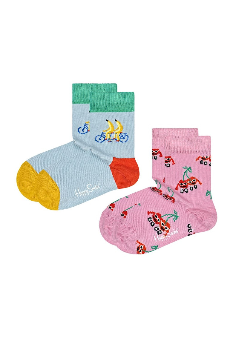 Happy Socks Къси чорапи с десен 2 чифта - Pepit.bg